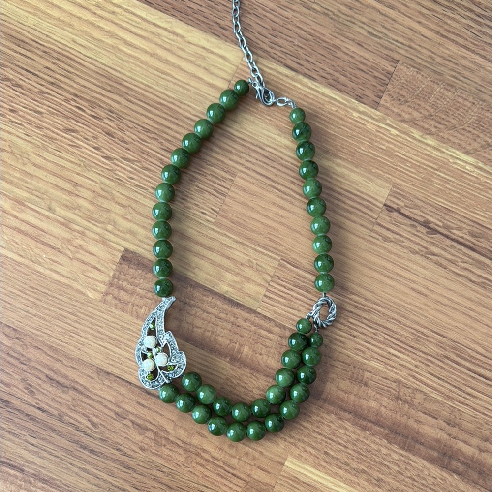 Elegant Green Beaded Necklace